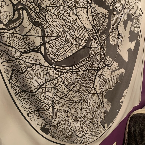 Society6 Tapestry Boston Map - Picture 3 of 4